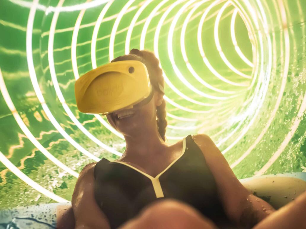 Wasserrutsche mit Virtual Reality im Säntispark